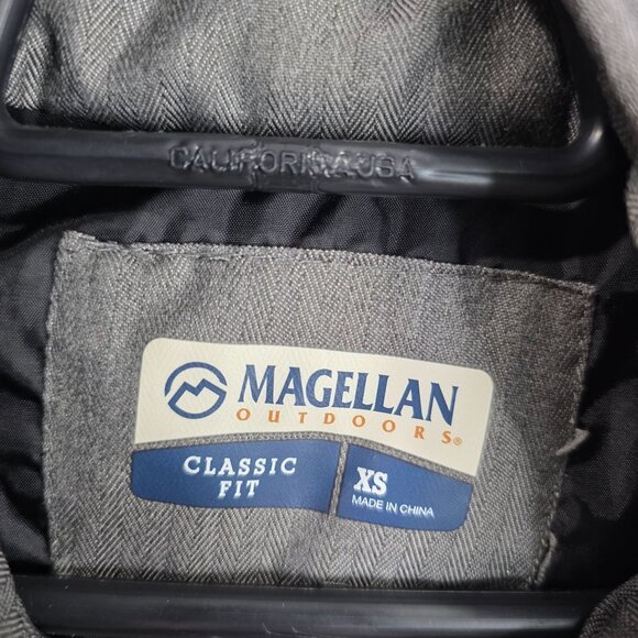 Womens Magellan Gray Willow Creek Quilted Vest Full Zip & Button Classic Fit XS - Picture 2 of 10